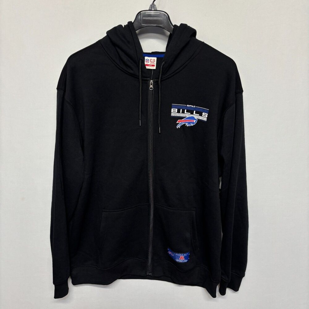 NWT NFL Ultra Game Buffalo Bills Men Full Zip Hoodie Size XXL 2XL C132 -14